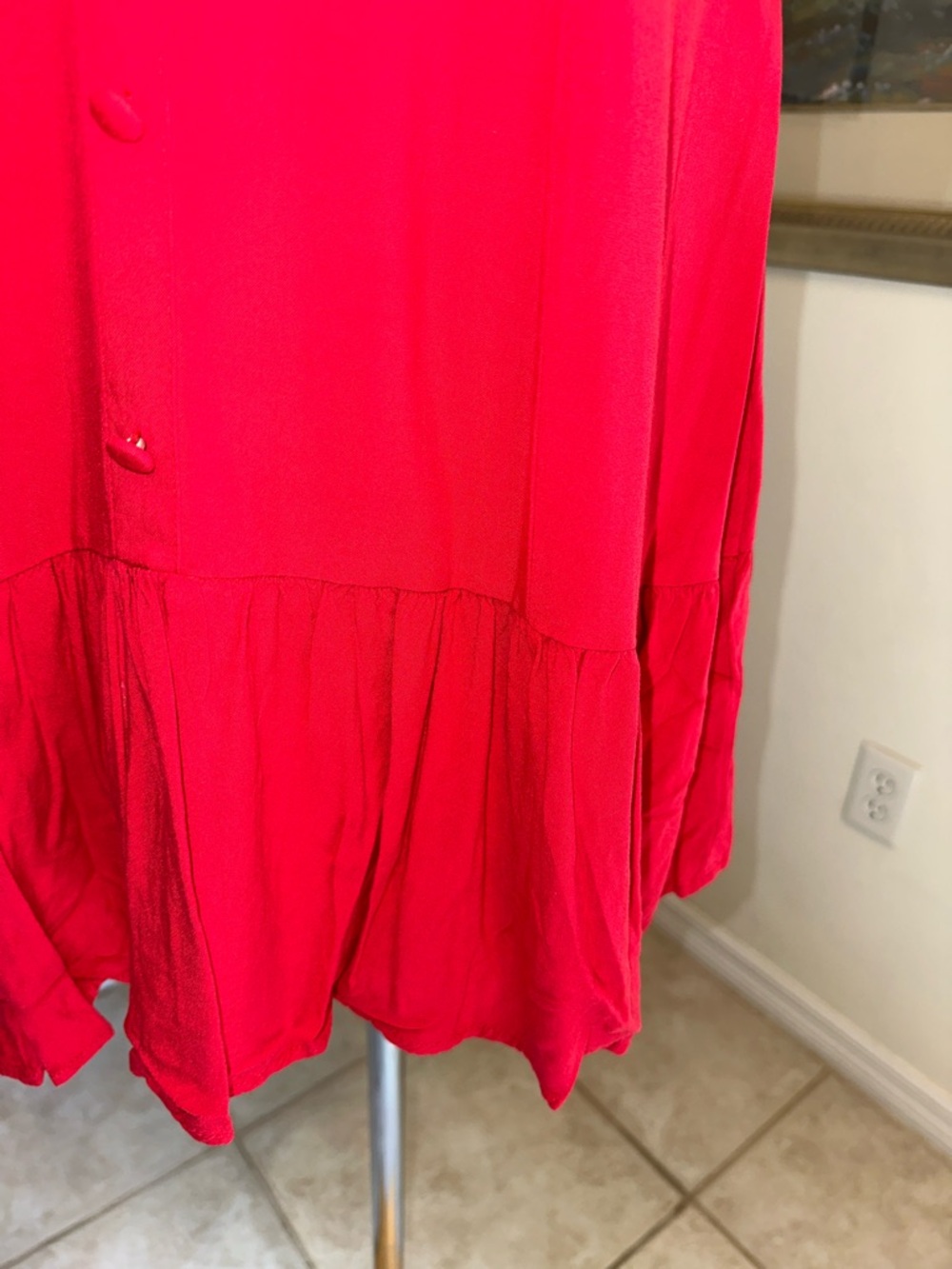 VENUS Charming Red Button-Front Sundress/Tunic Size Medium - Picture 7 of 10